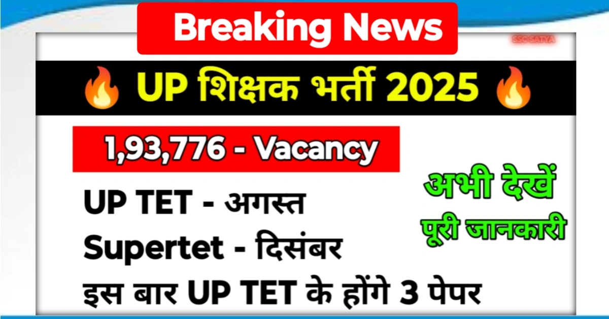 UP 2 Lakh Sikshak Bharti 2025 Out