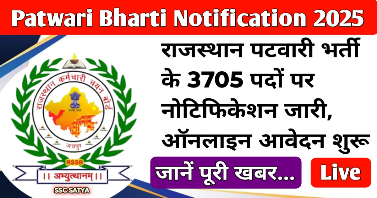 Patwari Bharti Notification 2025