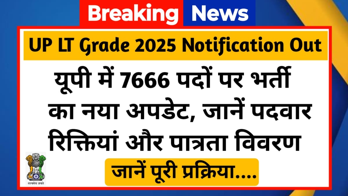 UP LT Grade Teacher 2025 Notification Out